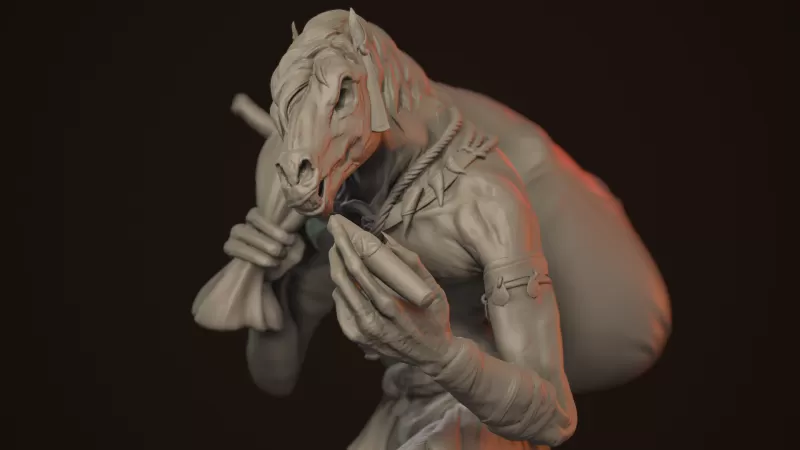 Tikbalang Creature 3D Print Statue - Model preview 3