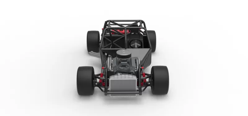 Vintage Asphalt Modified stock car Base V7 Scale 1:25 - Model preview 8