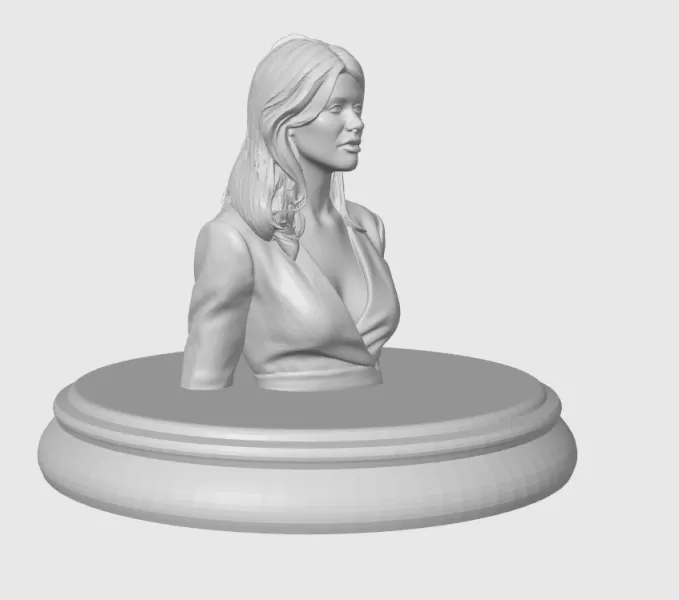 Rosamund Pike 3D Bust - Model preview 9