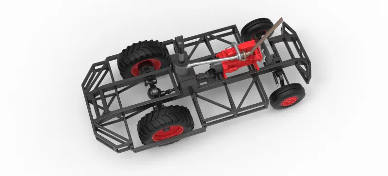 Chassis of Racing Combine Harvester Scale 1:25 - Model preview 4