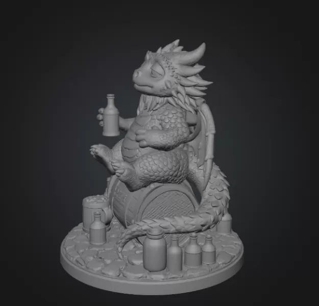 Advertising Tipsy Tavern Dragon STL File 3D Print - Model preview 10