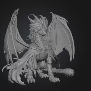 Shadow Mecha Dragon STL File for 3D Print - Model thumbnail 14