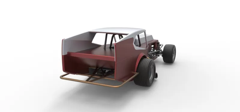 Vintage Dirt Modified stock car Version 5 Scale 1:25 - Model preview 18