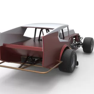 Vintage Dirt Modified stock car Version 5 Scale 1:25 - Model thumbnail 18