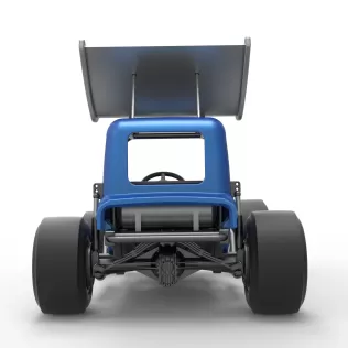 Vintage Winged Supermodified stock car Version 2 Scale 1:25 - Model thumbnail 16