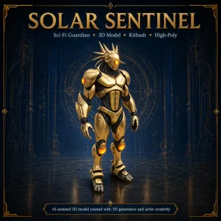 Mythic Horned Guardians – Fantasy Character Collection Kitbash - Model thumbnail 12