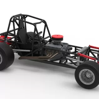 Vintage Dirt Modified stock car Base Version 6 Scale 1:25 - Model thumbnail 24