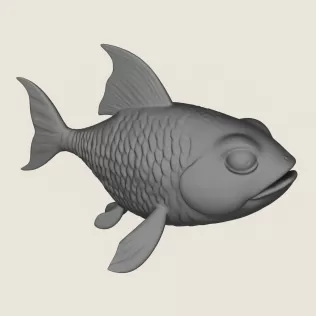 Fish 04 Print Ready 3D Model - Model thumbnail 4