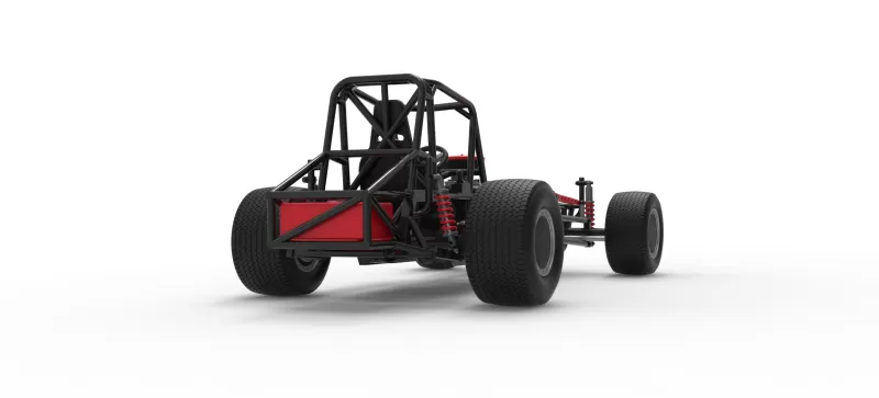 Vintage Dirt Modified stock car Base Version 6 Scale 1:25 - Model preview 19