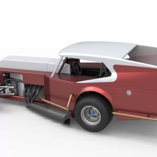 Vintage Dirt Modified stock car Version 5 Scale 1:25 - Model thumbnail 12