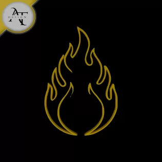 Simple Flame Symbol - 2D Art