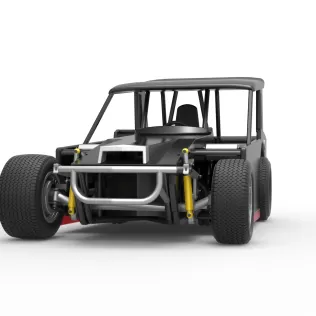 Vintage Dirt Modified stock car Version 6 Scale 1:25 - Model thumbnail 6