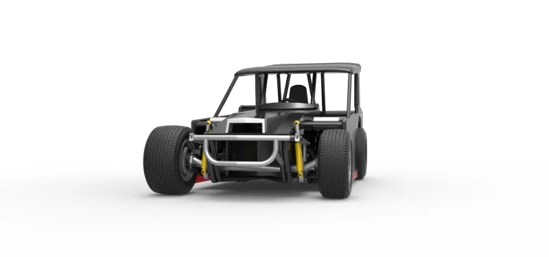 Vintage Dirt Modified stock car Version 6 Scale 1:25 - Model preview 6