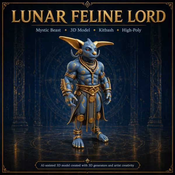 Mythic Horned Guardians – Fantasy Character Collection Kitbash - Model preview 14