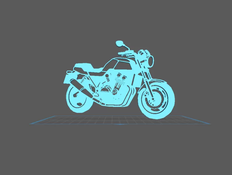 Honda - CBX Wall Art - Model preview 2