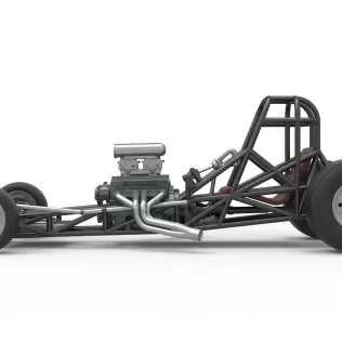 Vintage Front engine dragster Base Version 4 Scale 1:25 - Model thumbnail 9