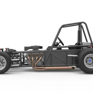 Vintage Dirt Modified stock car Base Version 4 Scale 1:25 - Model thumbnail 9