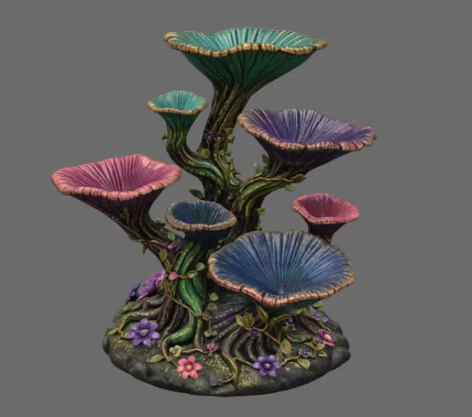 Enchanted Floral Tree Organizer STL File for 3D Print - Model preview 6