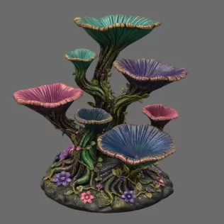 Enchanted Floral Tree Organizer STL File for 3D Print - Model thumbnail 6