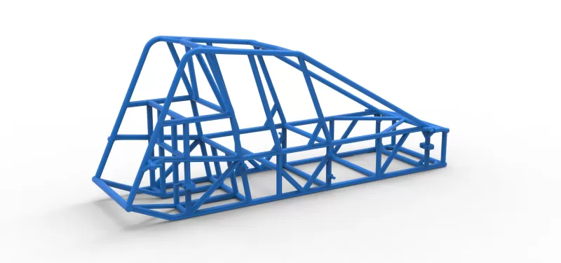 Frame of Experimental Pavement Silver Crown Car Scale 1:25 - Model preview 12