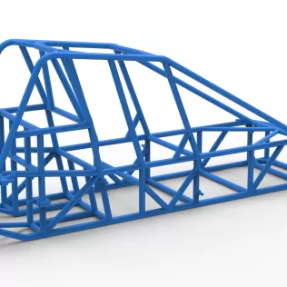 Frame of Experimental Pavement Silver Crown Car Scale 1:25 - Model thumbnail 12