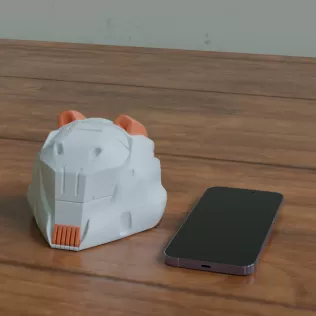 Mini Cyberpunk Helmet – 3D Printable Collectible - Model thumbnail 2