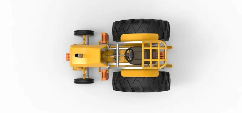 Fun Short Vintage Pulling tractor Scale 1:25 - Model preview 8