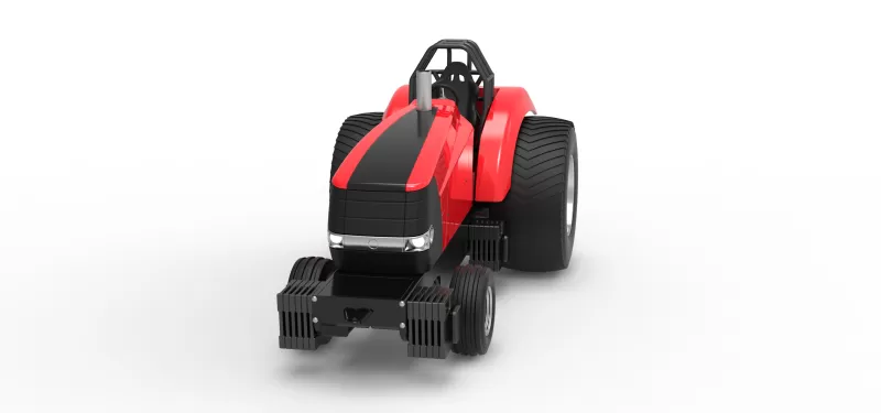Pro Stock Pulling Tractor Version 6 Scale 1:25 - Model preview 5