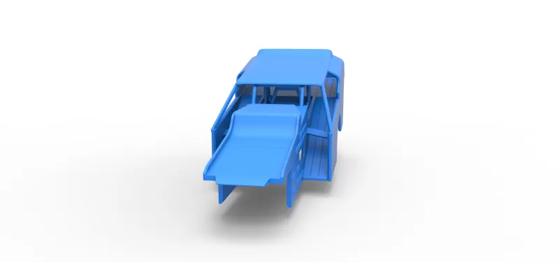 Shell of Vintage Dirt Modified stock car Version 3 Scale 1:25 - Model preview 4