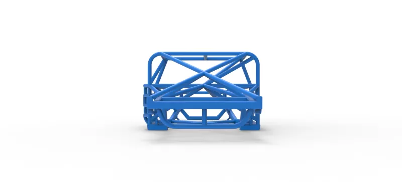 Frame of Vintage Dirt late model Race car Scale 1:25 - Model preview 11