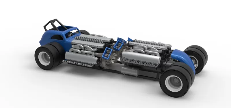 Vintage AWD Dragster Scale 1:25 - Model preview 24