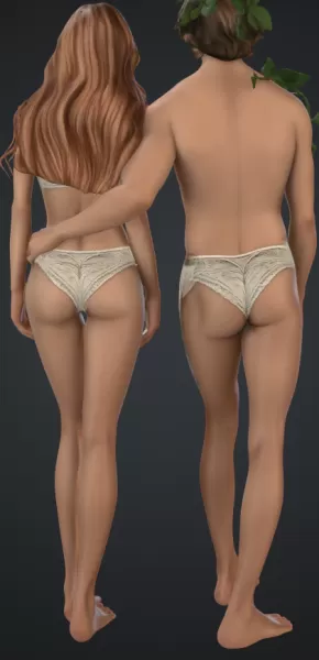 Adam und eva er umarmt sie - Model preview 4