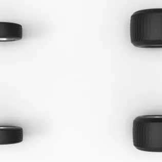 Wheel Set of Vintage Dirt Silver Crown Car Scale 1:25 - Model thumbnail 6