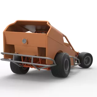 Vintage Dirt Modified stock car Version 3 while turning 1:25 - Model thumbnail 19