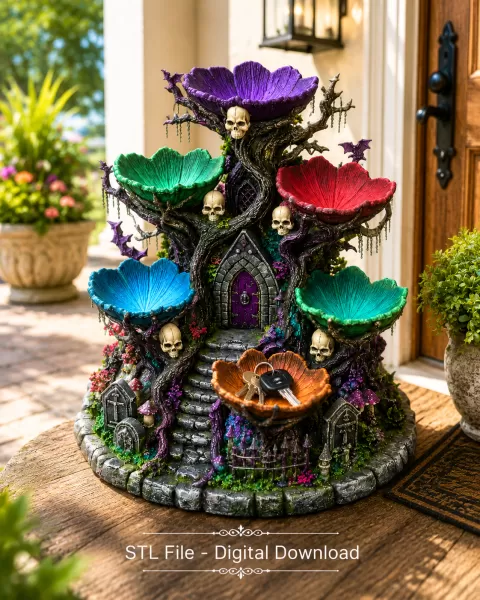 Haunted Hollow Gothic Organizer STL File for 3D Print - Model preview 4