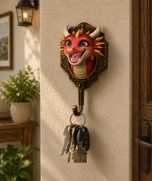 Dragon Wall Hook STL File for 3D Printing - Model preview 1