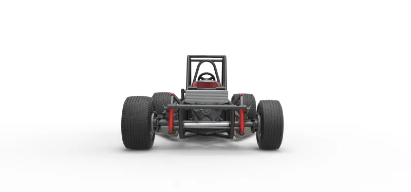 Vintage Dirt Modified stock car Base Version 3 Scale 1:25 - Model preview 7