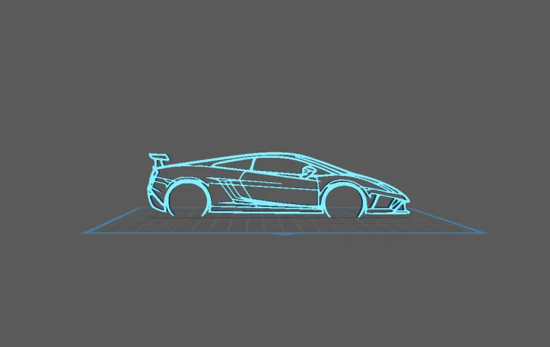 Lamborghini - Gallardo Squadra Corse Wall Art - Model preview 2