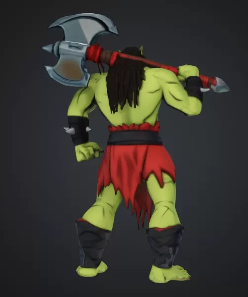 orc mit axt - Model preview 3