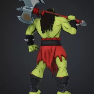 orc mit axt - Model thumbnail 3