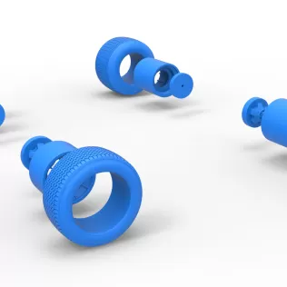 Wheel Set of Vintage Dirt Supermodified stock car Scale 1:25 - Model thumbnail 11