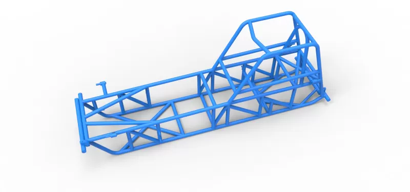 Frame of Vintage Dirt Modified stock car Version 2 Scale 1:25 - Model preview 2