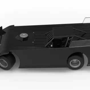 Wedge Dirt Late model while turning Scale 1:25 - Model thumbnail 10