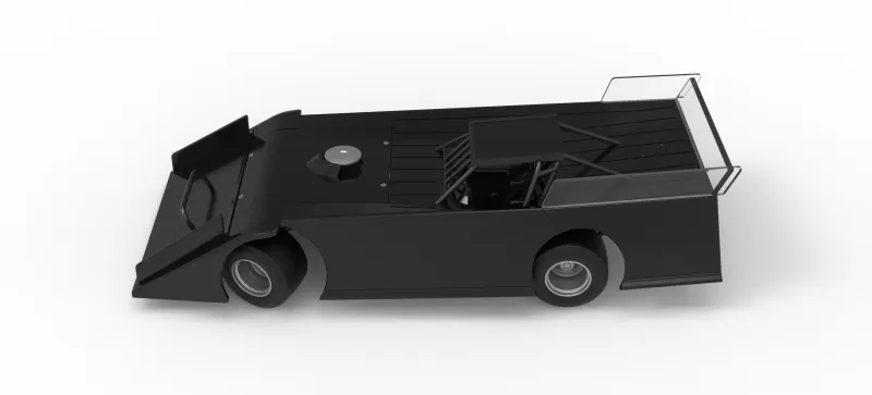 Wedge Dirt Late model while turning Scale 1:25 - Model preview 10
