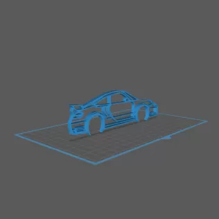 Porsche - 996 GT2 Wall Art - Model thumbnail 1