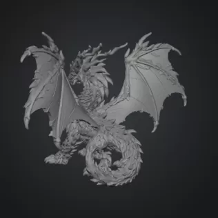 Woodland Guardian Dragon STL File for 3D Print - Model thumbnail 12