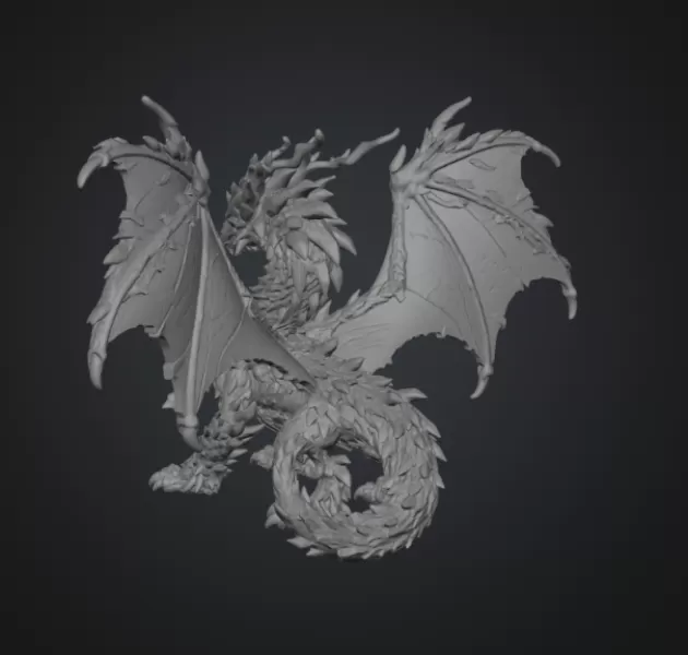 Woodland Guardian Dragon STL File for 3D Print - Model preview 12