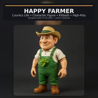 Stylized Character Collection Vol. 01 – Kitbash High-Poly 3D Mod - Model thumbnail 12