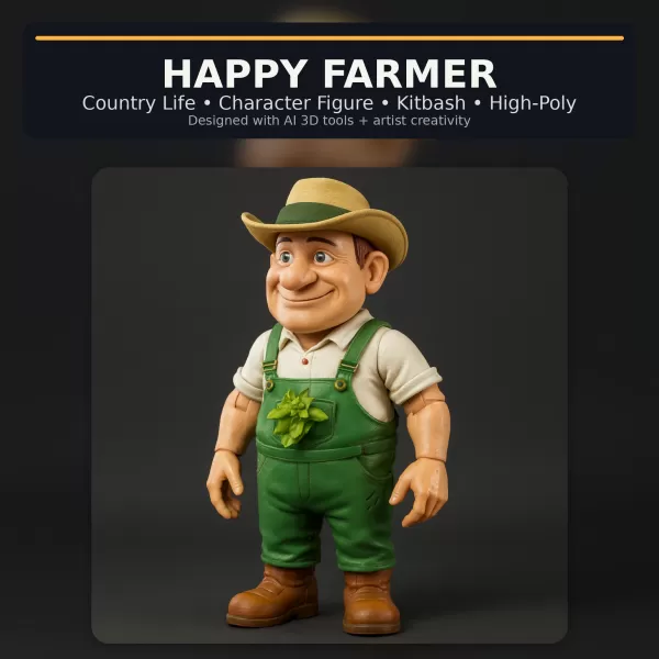 Stylized Character Collection Vol. 01 – Kitbash High-Poly 3D Mod - Model preview 12