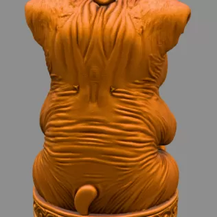 Cute Bulldog Puppy Pendant — Heart Holding Figurine - STL file - Model thumbnail 4